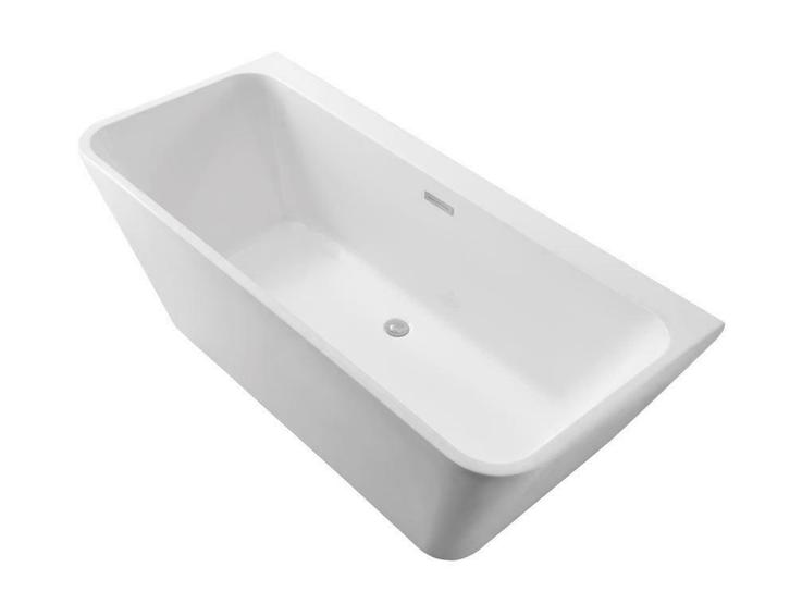 Silmo Mat-Wit semi vrijstaand wandmodel bad 180x80x60cm, Huis en Inrichting, Badkamer | Badkamermeubels, Ophalen of Verzenden