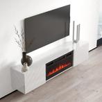 Tv-meubel Modern design met elektrische openhaard, Verzenden