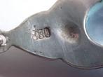 Zilver - Ketting met hanger - Jugendstil- blauwe steen