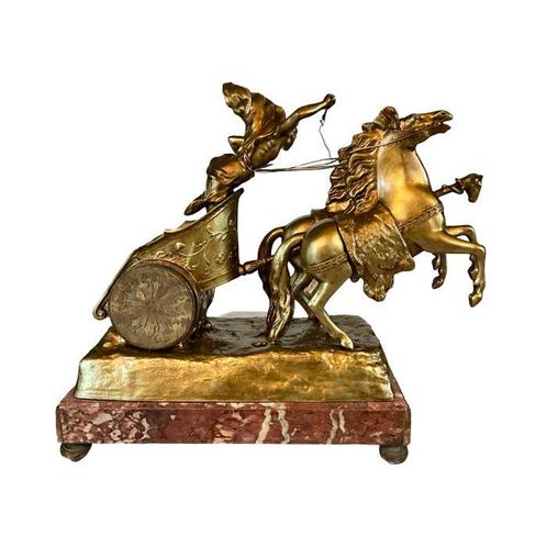 Pendule de cheminée - Marbre, Régule - 1850-1900 - Course, Antiek en Kunst, Antiek | Klokken