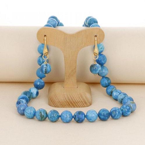 Parure en opale bleue naturelle multisource sphérique,, Verzamelen, Mineralen en Fossielen