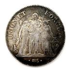 Frankrijk. Directoire (1795-1799). 5 Francs An 4-A Union et