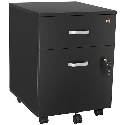 tectake Rolcontainer Vagur, 2 afsluitbare lades - zwart, Huis en Inrichting, Kasten | Roldeurkasten en Archiefkasten, Verzenden