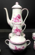 Limoges, Raynaud &Co - Koffieservies - Roses fuchsia -