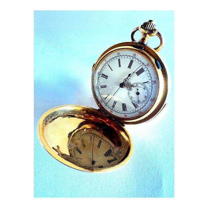 Quartere repeater chronograph - pocket watch - 1850-1900, Handtassen en Accessoires, Horloges | Heren