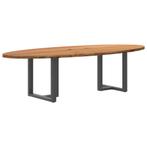 vidaXL Eettafel 280x120x74 cm ovaal massief eikenhout, Huis en Inrichting, Tafels | Eettafels, Verzenden, Nieuw