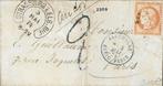 Frankrijk 1874 - Uitzonderlijke portokosten voor brieven, Postzegels en Munten, Postzegels | Europa | Frankrijk, Gestempeld