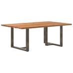 vidaXL Eettafel rechthoekig 200x120x74 cm massief eikenhout, Huis en Inrichting, Tafels | Eettafels, Verzenden, Nieuw