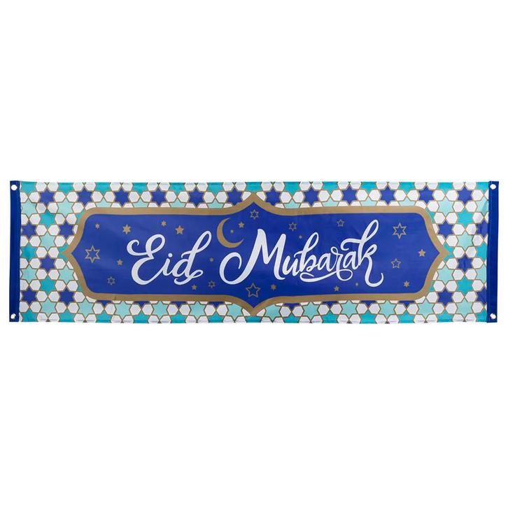Ramadan Banner Eid Mubarak 1,8m, Hobby & Loisirs créatifs, Articles de fête, Envoi
