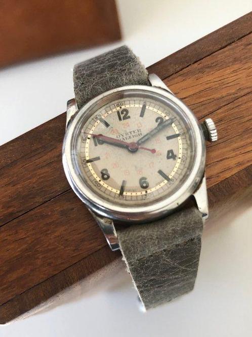 Rolex - Oyster Raleigh military dial - engraved World War II, Handtassen en Accessoires, Horloges | Heren