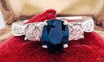 Ring Platina Saffier - Diamant