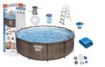 Bestway steel pro zwembad 366 x 100 cm Rattan-look - comp..., Tuin en Terras, Ophalen of Verzenden, Nieuw