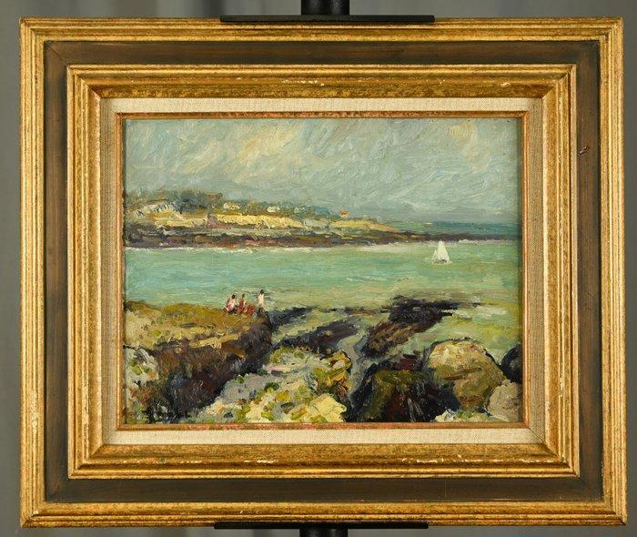 Albert Malet (1905-1986) - Voilier en Bretagne, Antiquités & Art, Art | Peinture | Classique