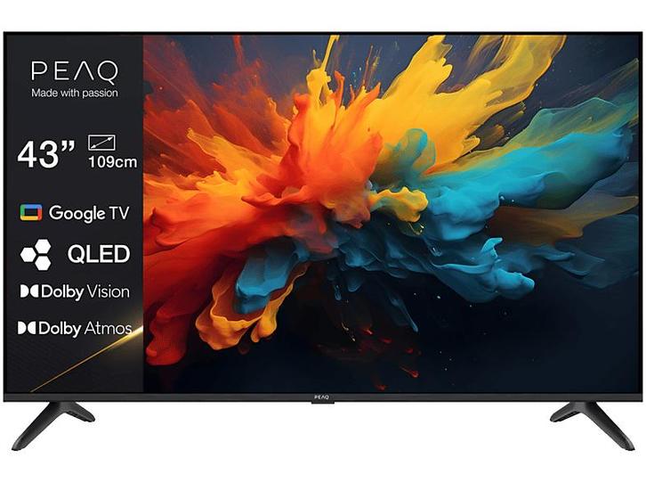 Peaq -  Ptv 43gqu-5025t 43 Google Qled Uhd - Zwart, TV, Hi-fi & Vidéo, Télévisions, Envoi