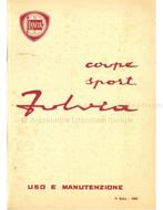 1969 LANCIA FULVIA COUPE / SPORT INSTRUCTIEBOEKJE ITALIAANS