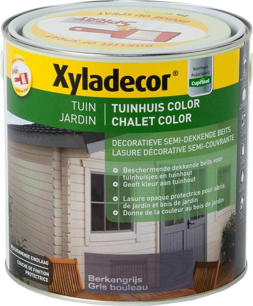 NIEUW - Xyladecor Tuinhuis Color, berkengrijs - 2,5 l, Doe-het-zelf en Bouw, Hout en Planken, Nieuw, Verzenden