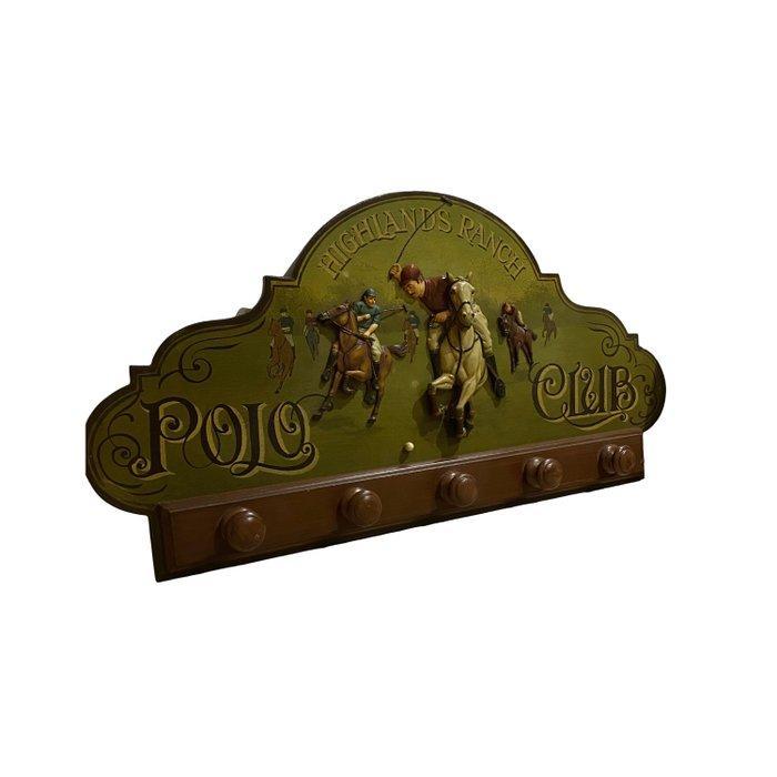 Kapstok - Hout - Polo Club - 90 cm, Antiquités & Art, Curiosités & Brocante