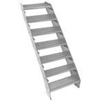 Verstelbare 7-delige verzinkte trap - 600 mm breed, Doe-het-zelf en Bouw, Ladders en Trappen, Verzenden, Nieuw