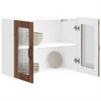 vidaXL Keukenwandkast met glazen deur bewerkt hout oud, Huis en Inrichting, Verzenden, Nieuw