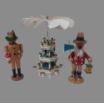 Kerstbeeldje - Draaiende kerststal met 3 verdiepingen, wit -