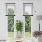 vidaXL Raamjaloezie met gordijnen Zwart Aluminium, Huis en Inrichting, Stoffering | Gordijnen en Lamellen, Verzenden, Nieuw