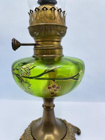 Olielamp - Glas, Messing - Lempereur Bernard
