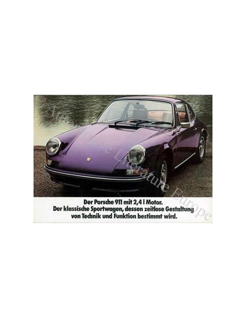 1973 PORSCHE 911 BROCHURE DUITS, Boeken, Auto's | Folders en Tijdschriften