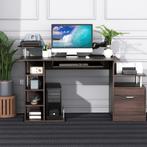 Bureau -  - Computerbureau - Kantoor - Bruin, Huis en Inrichting, Ophalen of Verzenden, Nieuw