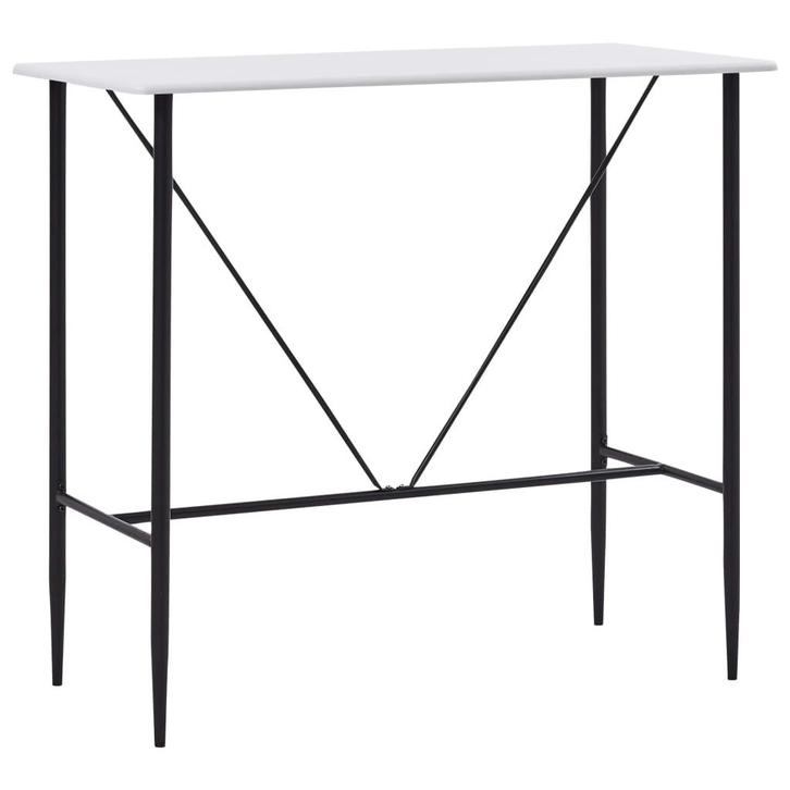 vidaXL Bartafel 120x60x110 cm MDF wit, Huis en Inrichting, Tafels | Eettafels, Nieuw, Verzenden