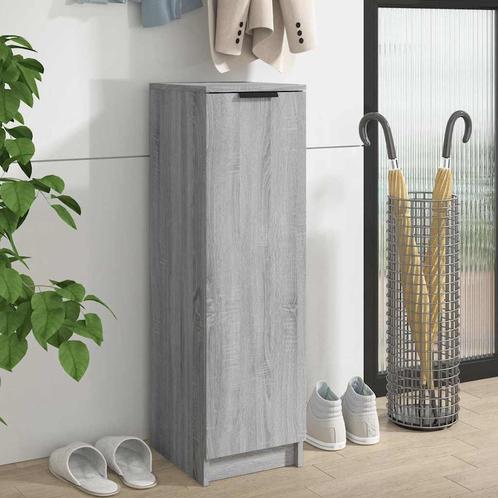 vidaXL Schoenenkast 30x35x100 cm bewerkt hout grijs sonoma, Huis en Inrichting, Kasten | Overige, Nieuw, Verzenden