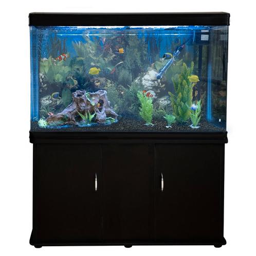 Aquarium 300 L + Meubel - Starterset - Zwart grind, Dieren en Toebehoren, Vissen | Aquaria en Toebehoren, Verzenden