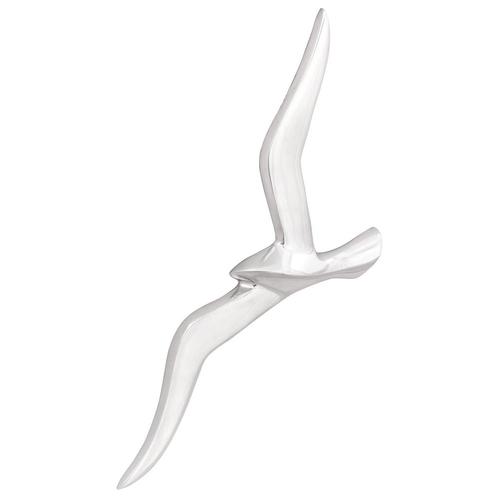 vidaXL Muurbevestigde Reiger 2-Pack Zilver Aluminium, Antiek en Kunst, Kunst | Beelden en Houtsnijwerken, Verzenden