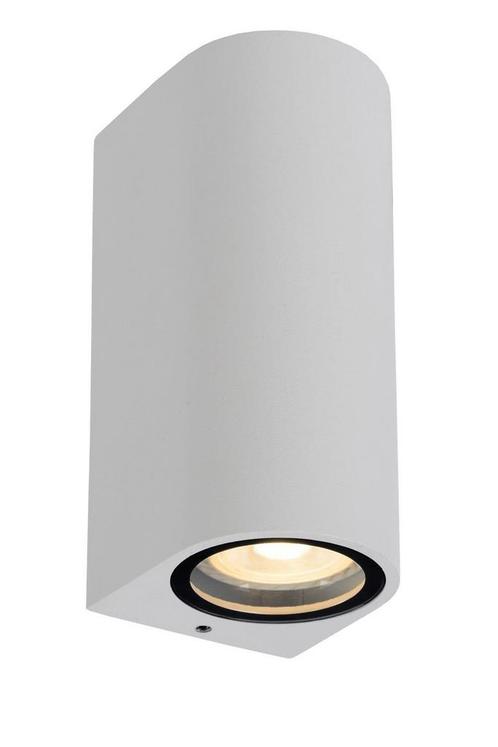 Lucide ZARO - Wandspot Buiten 2xGU10 IP44 Wit, Tuin en Terras, Buitenverlichting, Nieuw, Aluminium, Netvoeding, Verzenden