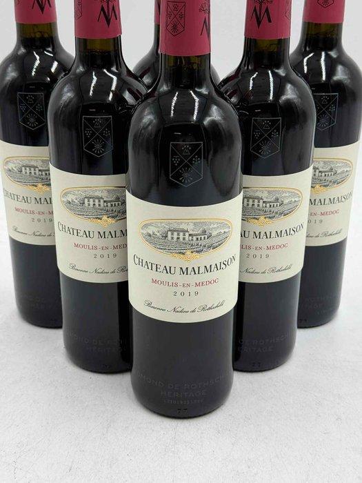2019 Château Malmaison - Moulis-en-Médoc - 6 Flessen (0.75, Verzamelen, Wijnen