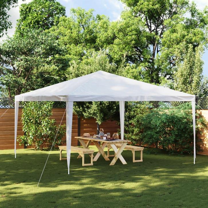 vidaXL Partytent 4x4 m wit, Tuin en Terras, Partytenten, Nieuw, Verzenden