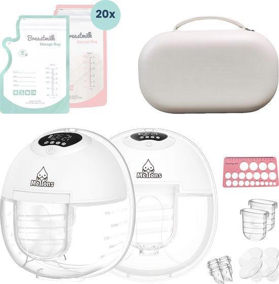 2dekans | Mellons Handsfree Borstkolf - BPA-vrij - Dubbele, Kinderen en Baby's, Babyvoeding en Toebehoren, Ophalen of Verzenden
