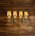 Wandlamp (2) - Messing, Metaal, Antiek en Kunst, Curiosa en Brocante