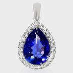 Zonder Minimumprijs - Hanger - 14 karaat Witgoud, 3,10 ct