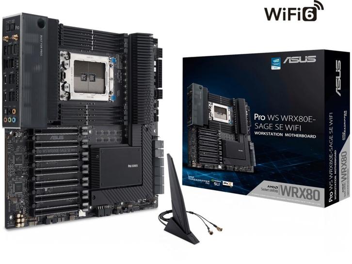 ASUS Pro WS WRX80E-SAGE SE WIFI - Moederbord - EATX - WiFi 6, Computers en Software, Moederborden, Nieuw, Verzenden