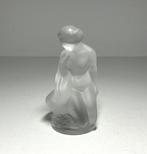 Lalique - Figurine - “Woman with Swan” Frosted Crystal