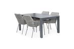 Suns Punta 4-persoons dining set antraciet met uitschuifbare, Tuin en Terras, Tuinsets en Loungesets, Nieuw