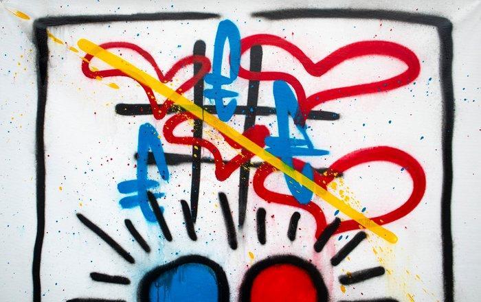 RAM - Vs Keith - Raw Punk Street Style - XL size, Antiek en Kunst, Kunst | Schilderijen | Modern