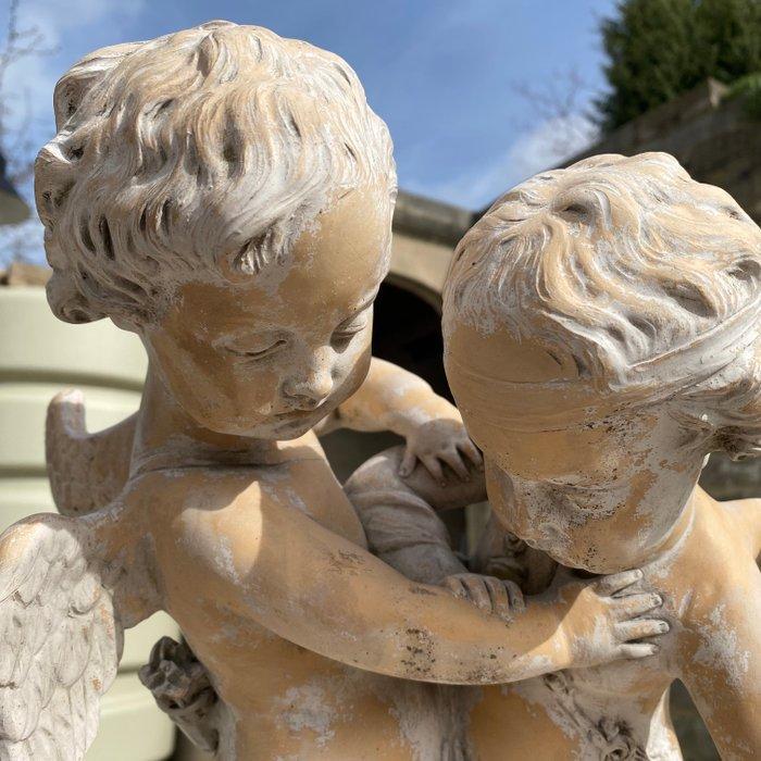 Naar Canova - sculptuur, Twee putti’s strijden om her hart -, Antiek en Kunst, Antiek | Keramiek en Aardewerk