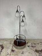 Lamp - Glas, Hout, Staal, Antiek en Kunst