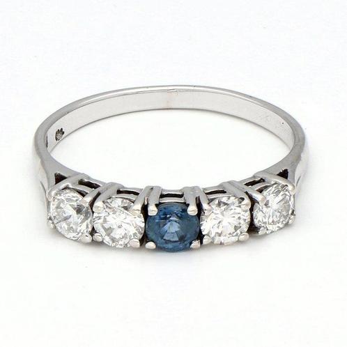 Ring - 14 karaat Witgoud -  0.76ct. tw. Diamant (Natuurlijk), Handtassen en Accessoires, Ringen