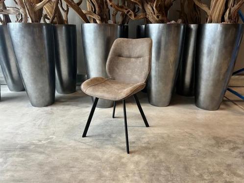 Veiling - Stoel Mason (set van 4) Stof - Stone - Grijs - Bru, Huis en Inrichting, Stoelen, Nieuw