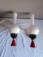 Wandlamp (2) - Opaline glas - Applique, Antiek en Kunst, Antiek | Verlichting