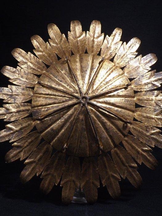 Plafondlamp - Metaal, Goud - Sunburst plafondlamp, Antiek en Kunst, Antiek | Verlichting
