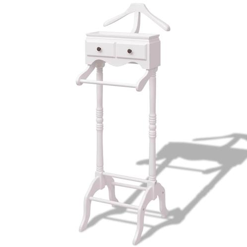 vidaXL Kledingrek met kastje hout wit, Huis en Inrichting, Kasten | Kleerkasten, Nieuw, Verzenden