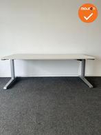 Steelcase Bureau - Slinger verstelbaar - 180x80 - zilvergrij, Werkplek, Ophalen of Verzenden, Gebruikt, Bureau